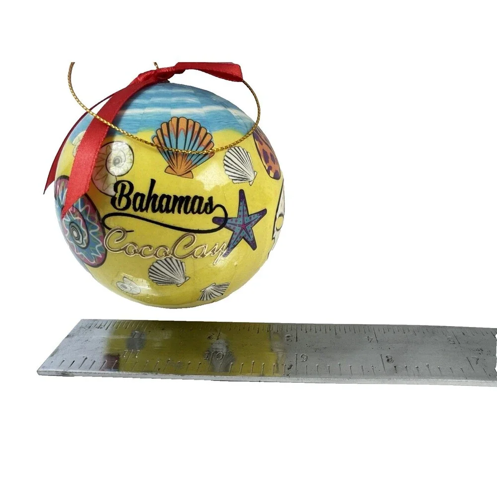 VTG Bahamas CocoCay Christmas Ornament Beach Shell Starfish Souvenir 4” Holiday
